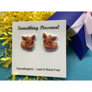 Flareon - Pokemon Inspired Stud Earrings - Gift Boxed - Chibi Cute - Eeveelution